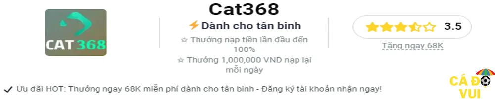 CAT368 tặng tiền